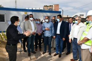 محافظ الفيوم ونائب وزير الإسكان يتفقدان الأعمال الإنشائية لتطوير محطة مياه قحافة