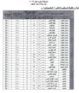 محافظ الجيزة يعتمد تعريفات الركوب الجديدة لخطوط السرفيس الداخلية والأقاليم